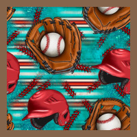 Baseball Helmet And Glove With Serape Seamless Pattern Premium Tee | Teevron
