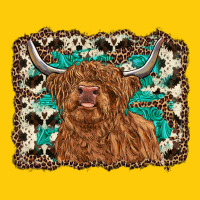 Highland Cow Western Background Premium Hoodie | Teevron