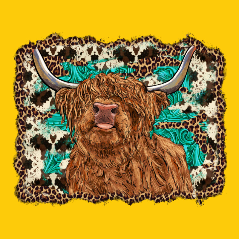 Highland Cow Western Background Premium Hoodie by RanaPortraitStore | Teevron