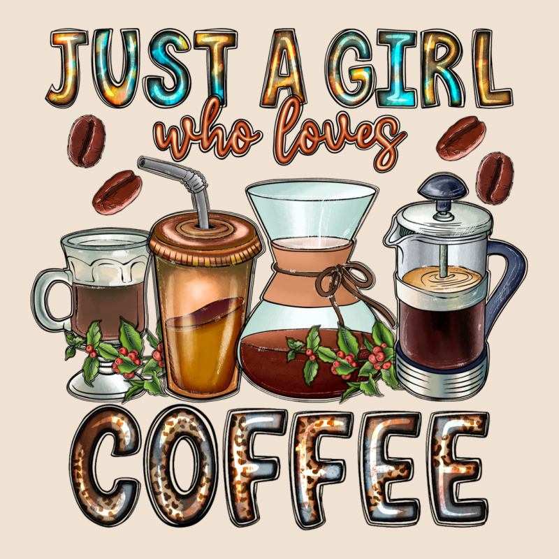 Just A Girl Who Loves Coffee Urban Heavy Tee by CowhideDigitalArt | Teevron