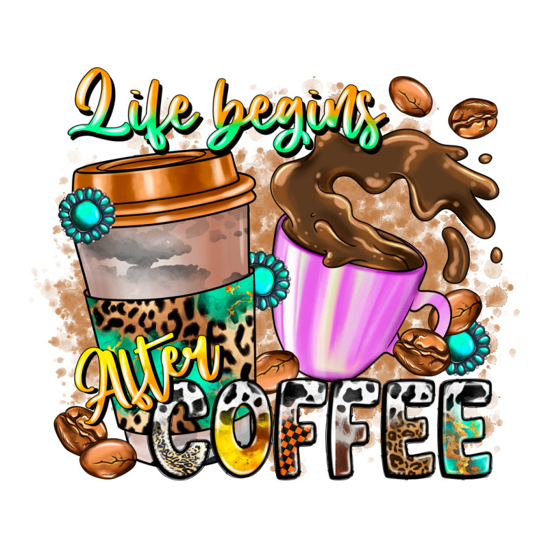 Life Begins After Coffee Urban Heavy Tee by CowhideDigitalArt | Teevron