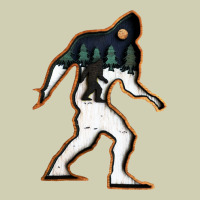 Bigfoot Wood Layered Christmas Heavy Core Tee | Teevron