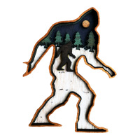 bigfoot wood layered christmas | Teevron