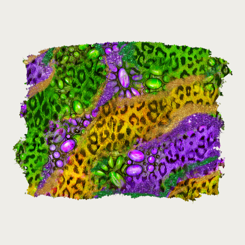 Mardi Gras Leopard Gemstone Background Zipper Hoodie by RanaPortraitStore | Teevron