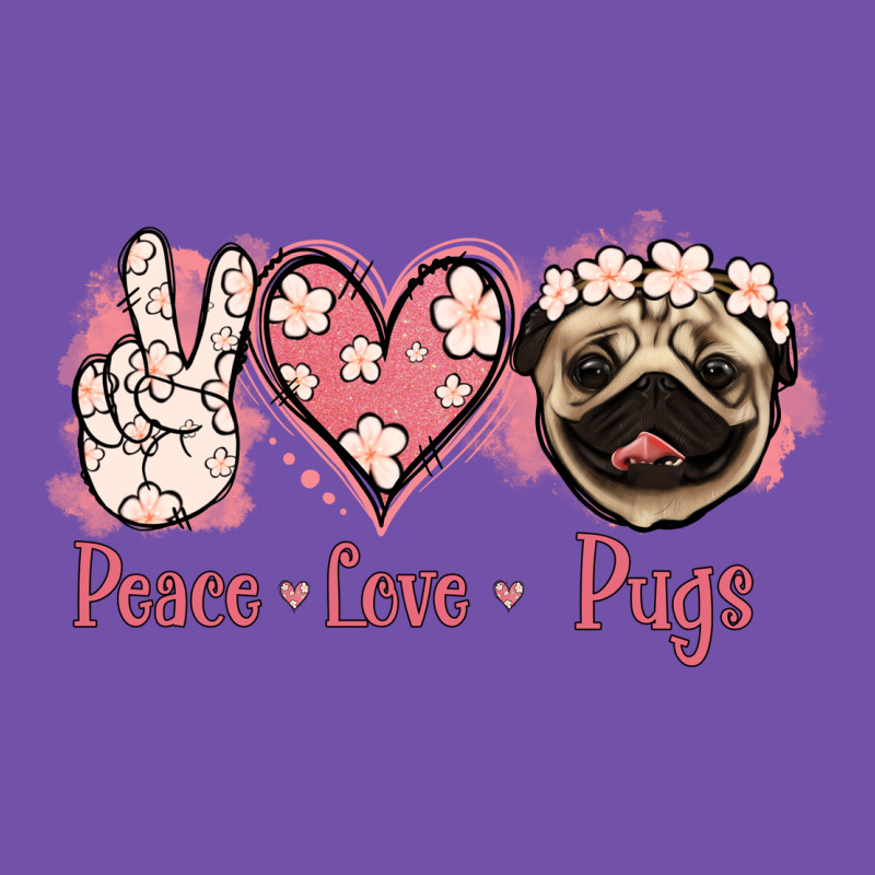 Peace Love Pugs Premium Sweatshirt by Jasminsmagicworld | Teevron