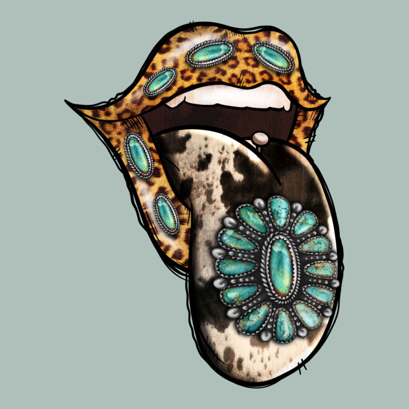 Turquoise Gemstone Leopard Cowhide Tongue Heavyweight Hoodie by Jasminsmagicworld | Teevron