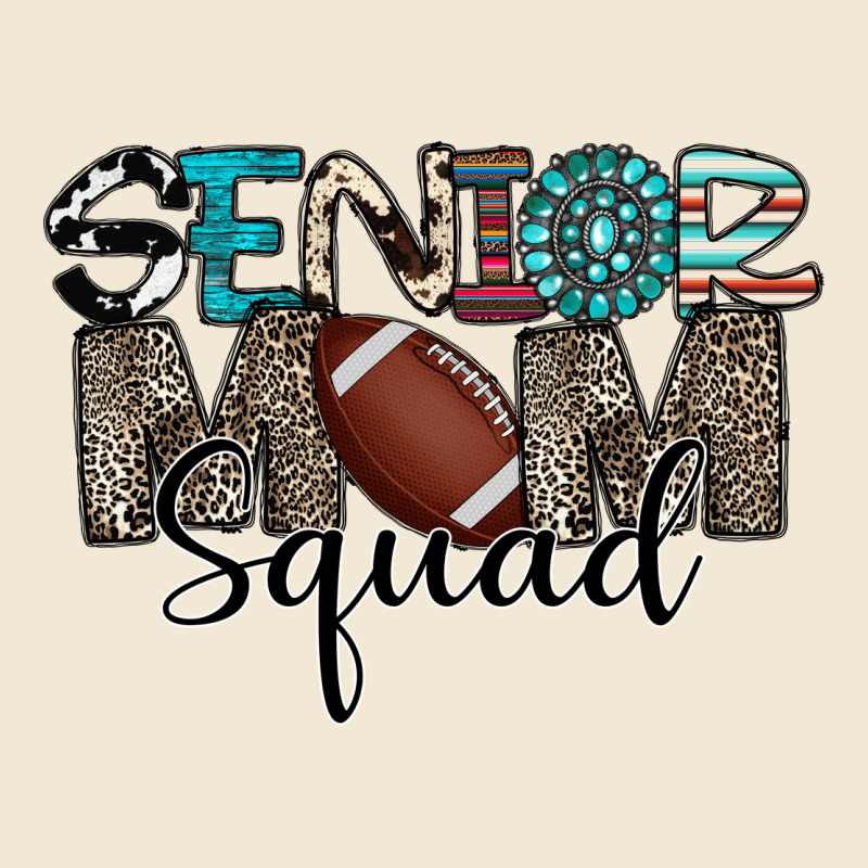 Senior Mom Squad Football Design Ladies Tee by CowhideDigitalArt | Teevron