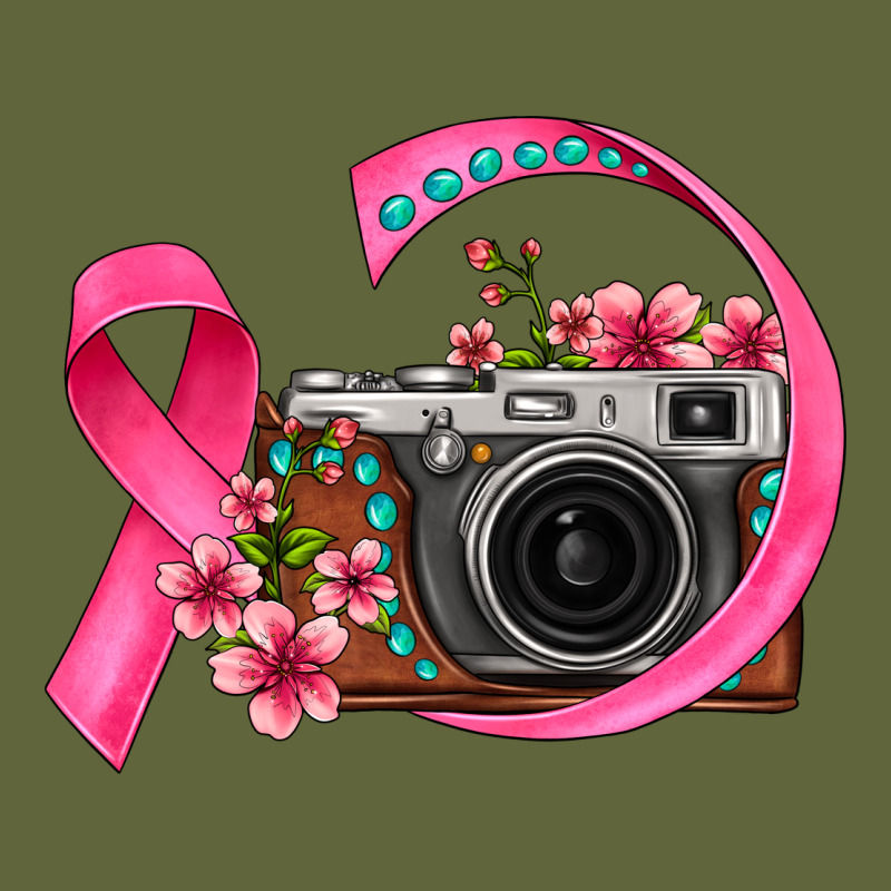 Floral Cancer Ribbon Vintage Camera Classic Tee by FaDigitalArtStudio | Teevron