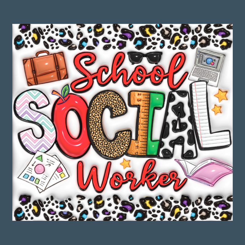 School Social Worker Urban Heavy Tee by CowhideDigitalArt | Teevron
