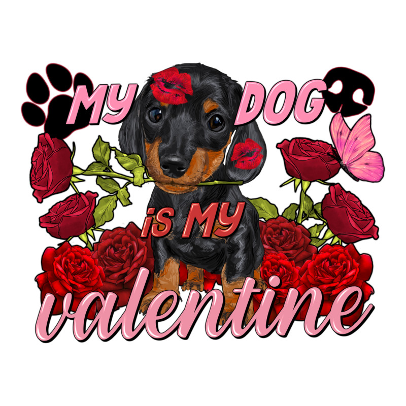 My Dog Is My Valentine Valentine's Day Premium Tee by FaDigitalArtStudio | Teevron
