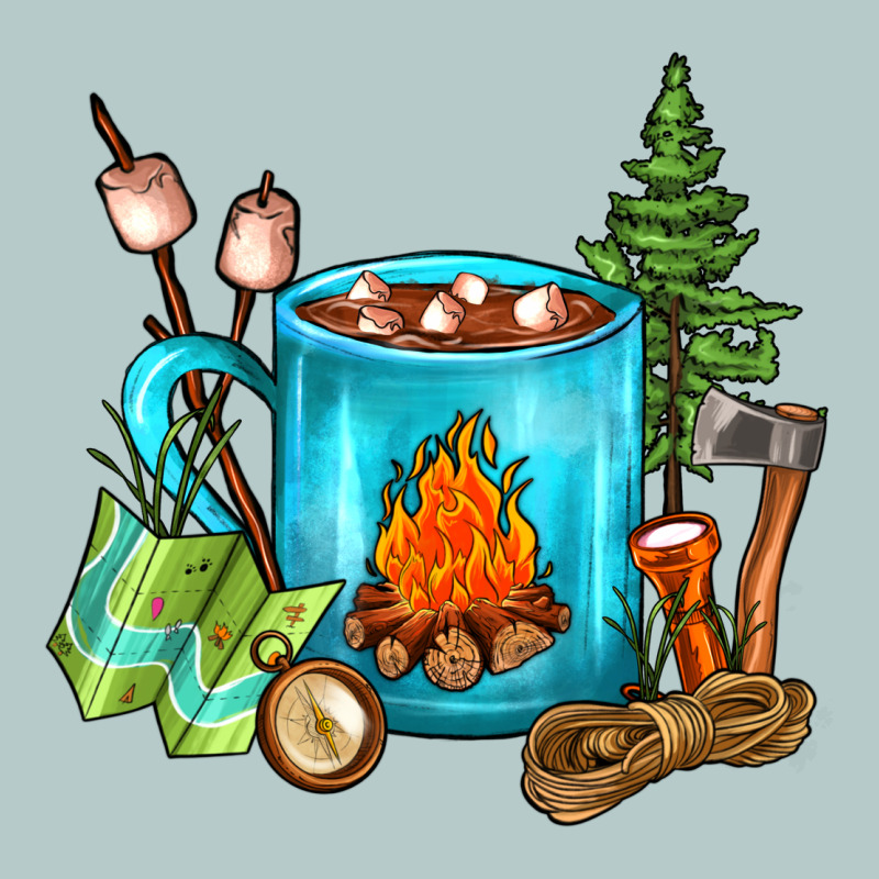 Camping Coffee Heavy Core Tee by FaDigitalArtStudio | Teevron