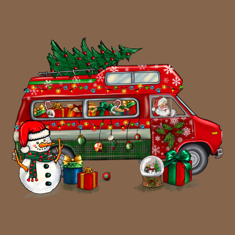 Christmas Santa Claus With Retro Van Premium Tee by BundleAndBundleShop | Teevron