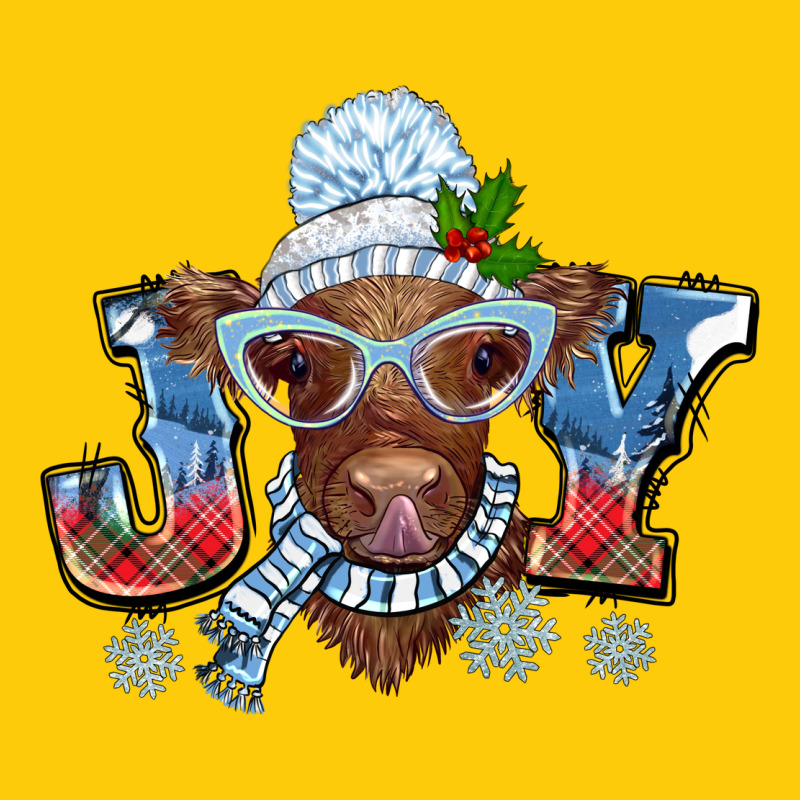 Christmas Snow Cow Joy Premium Hoodie by BarkalooDesign | Teevron