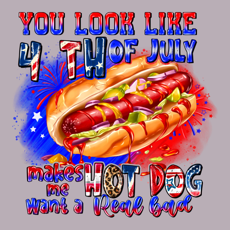 You Look Like 4th Of July Makes Me Hot Dog Want A Vintage Tee by CowhideDigitalArt | Teevron