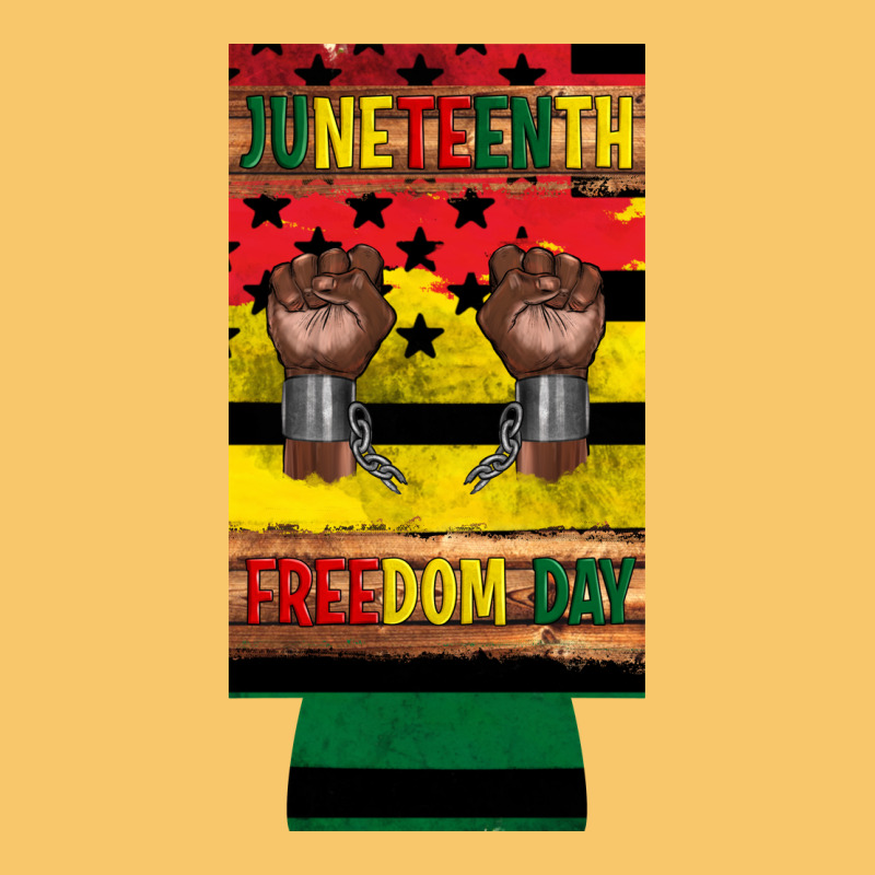 Juneteenth Freedom Day 12 Oz Can Cooler (slim) 2 Vintage Hoodie by Artiststas | Teevron