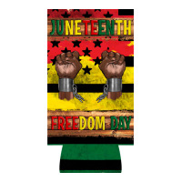 juneteenth freedom day 12 oz can cooler (slim) 2 | Teevron