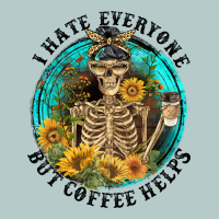 I Hate Everyone But Coffee Helps Heavy Core Tee | Teevron