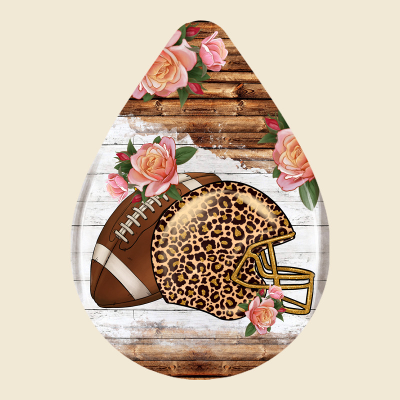 American Football And Western Roses Teardrop Premium Tee by BundleAndBundleShop | Teevron
