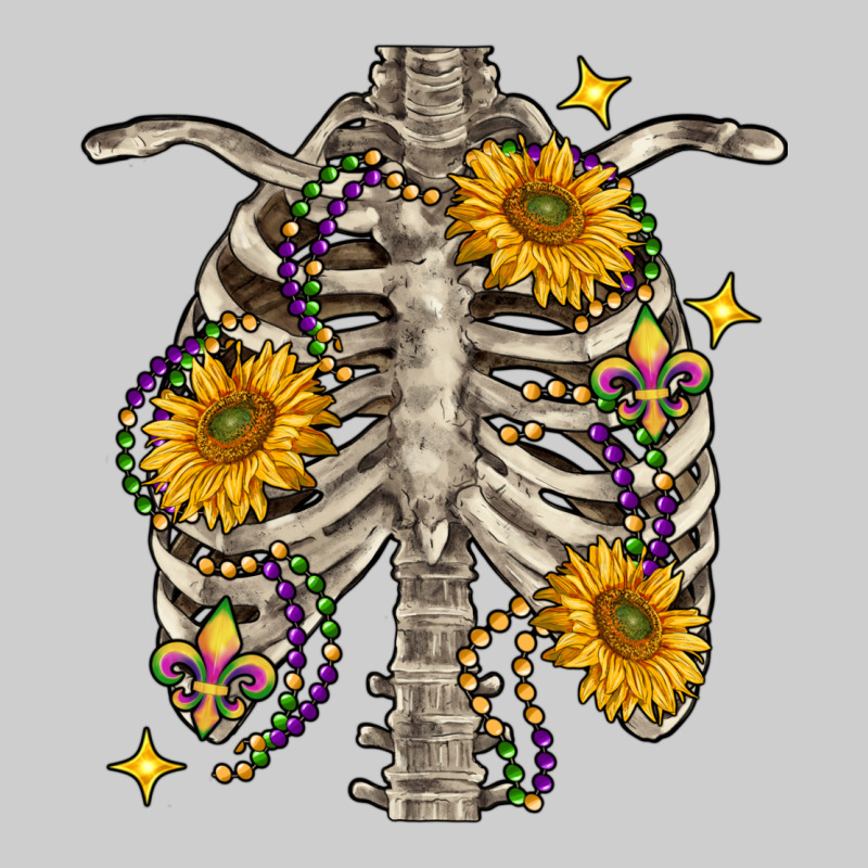 Mardi Gras Chest Sunflowers Skeleton Premium Tee by FaDigitalArtStudio | Teevron