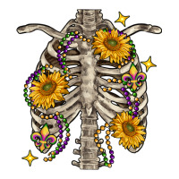 mardi gras chest sunflowers skeleton | Teevron