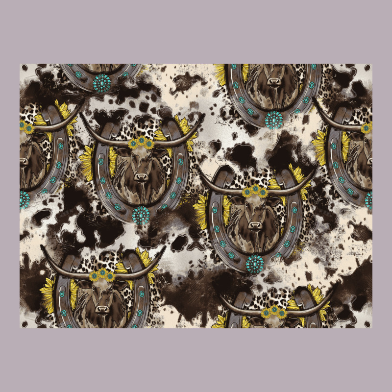 Longhorn Pattern Vintage Tee by CowhideDigitalArt | Teevron