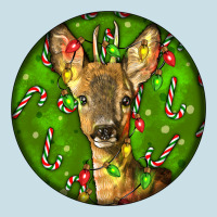 Red Brocket Deer Christmas Ladies Tee | Teevron