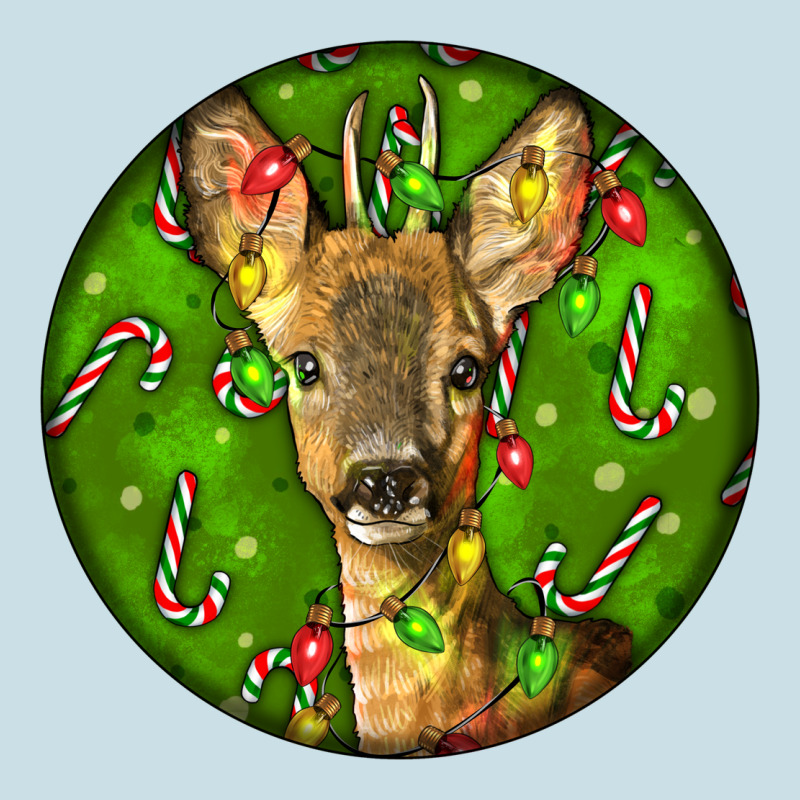 Red Brocket Deer Christmas Ladies Tee by LillyAllenDesigns | Teevron