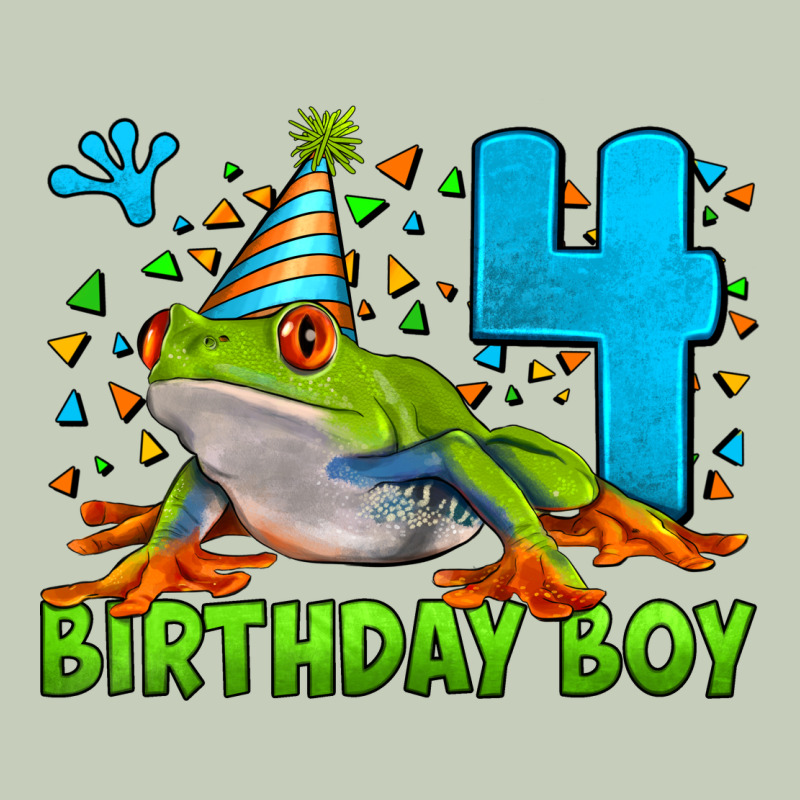 Birthday Boy Frog Age 4 Ladies Tee by LillyAllenDesigns | Teevron