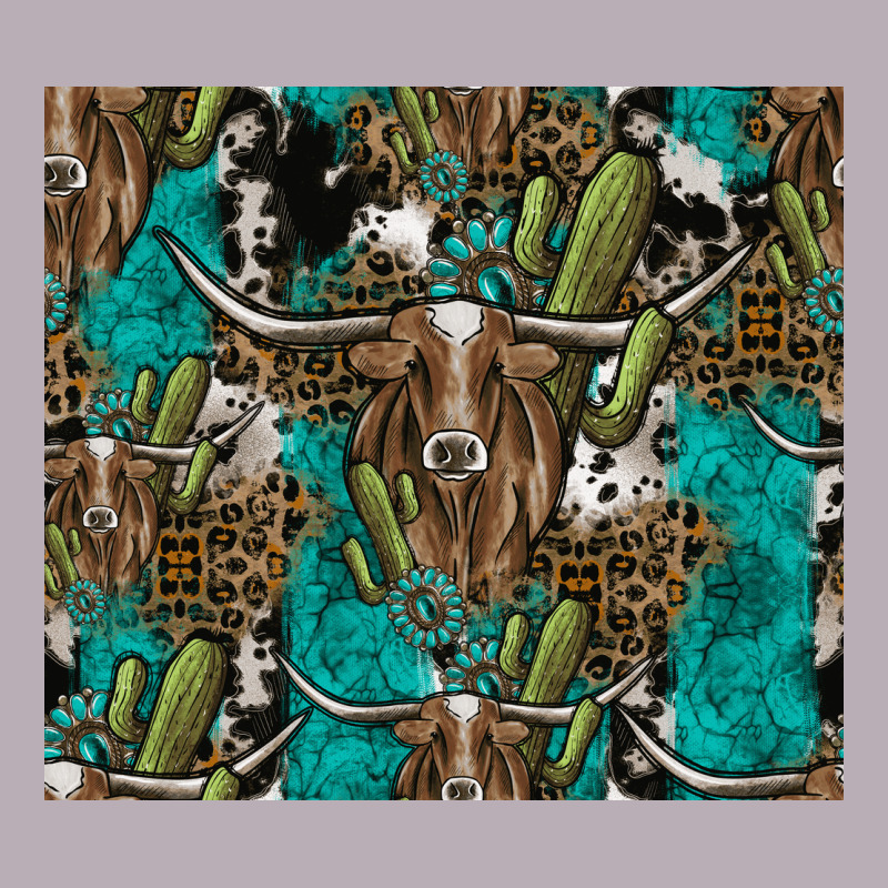 Longhorn Pattern Vintage Tee by CowhideDigitalArt | Teevron