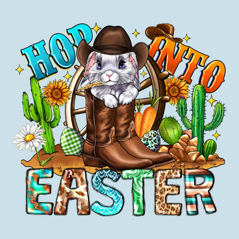 Hop Into Easter Bunny Western Ladies Tee by CowhideDigitalArt | Teevron