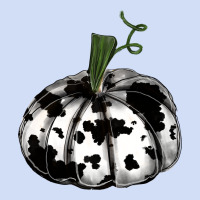 Watercolor Cowhide Halloween Pumpkin Urban Hoodie | Teevron