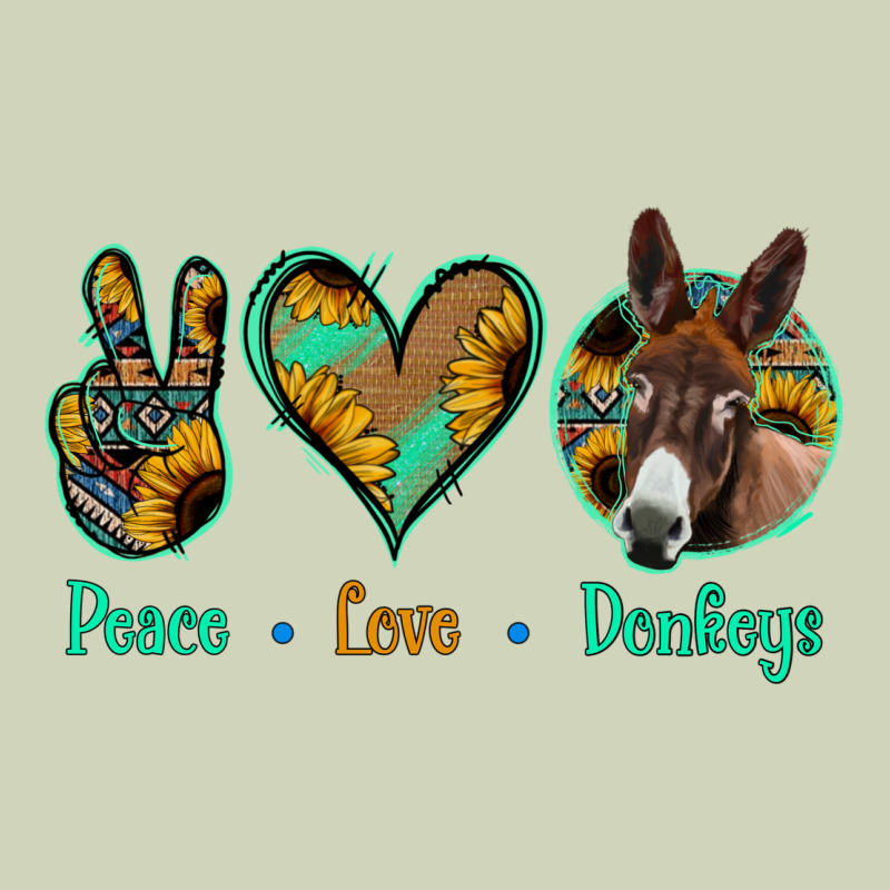Peace Love Donkeys Heavyweight Hoodie by Jasminsmagicworld | Teevron