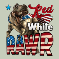 Red White Rawr Dinosaur T-rex Long Sleeve Tee | Teevron