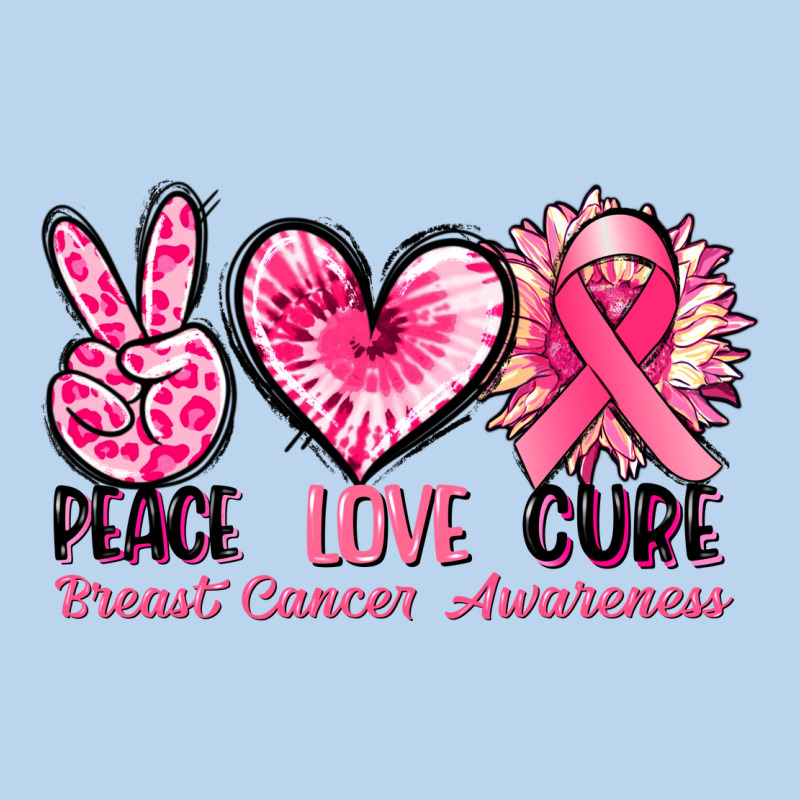 Peace Love Cure Breast Cancer Awareness Classic Tee by FaDigitalArtStudio | Teevron