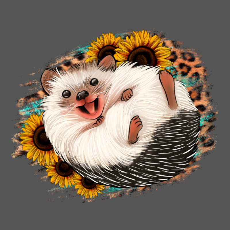 Happy Hedgehog Sunflower Leopard Zipper Hoodie by Jasminsmagicworld | Teevron