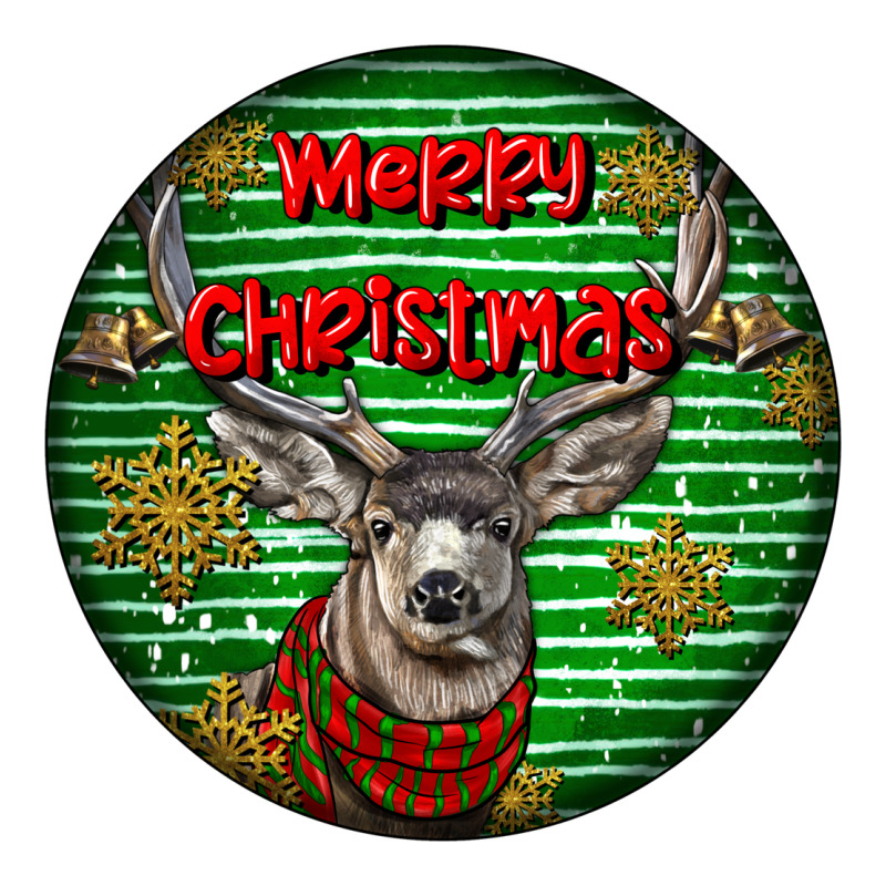 Mule Buck Deer Head Christmas Ladies Tee by LillyAllenDesigns | Teevron