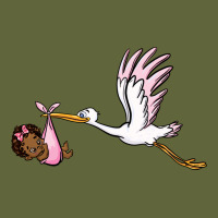 Stork With Black Baby Girl Classic Tee | Teevron