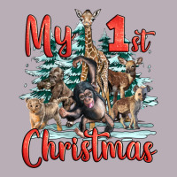 My First Christmas Baby Safari Animals Vintage Tee | Teevron