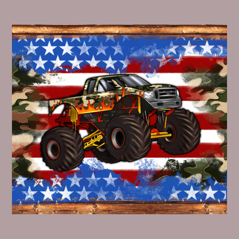 Monster Truck American Flag Tumbler Vintage Hoodie by Artiststas | Teevron