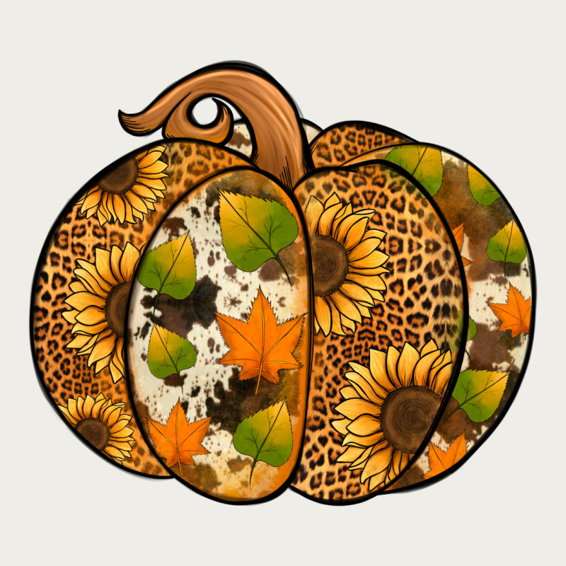Leopard Cowhide Sunflower Pumpkin Zipper Hoodie by Jasminsmagicworld | Teevron