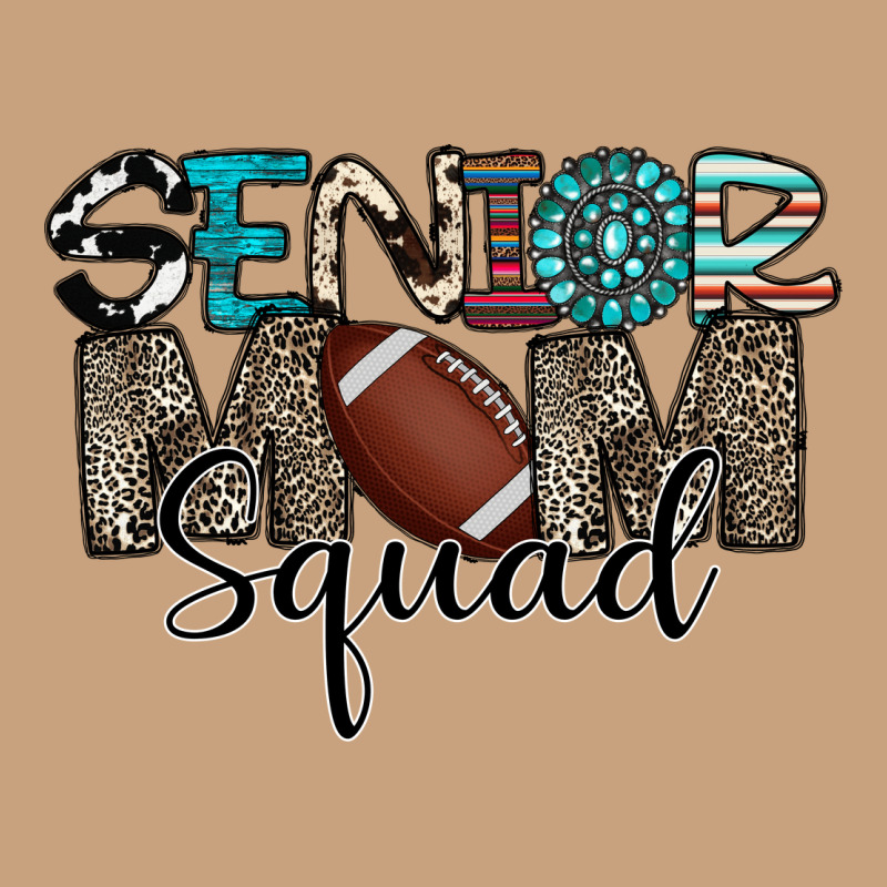 Senior Mom Squad Football Design Vintage Tee by CowhideDigitalArt | Teevron
