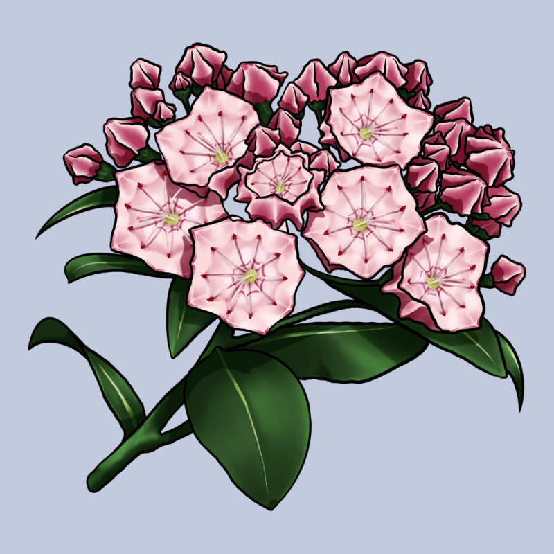 Mountain Laurel Flower Illustrations Long Sleeve Tee by LillyAllenDesigns | Teevron