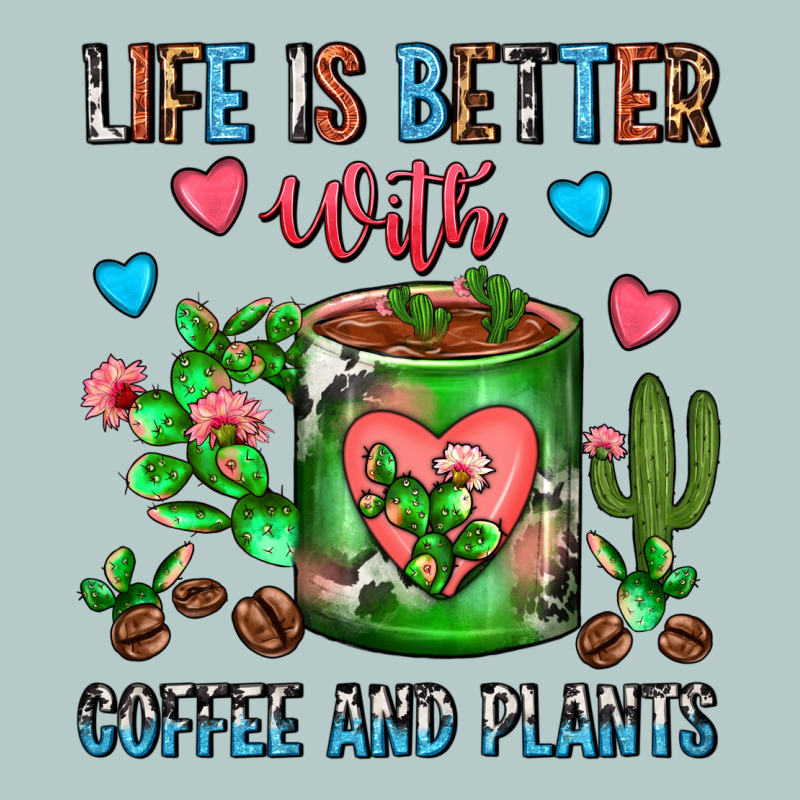 Life Is Better With Coffee And Plants Cactus Coffe Heavy Core Tee by FaDigitalArtStudio | Teevron