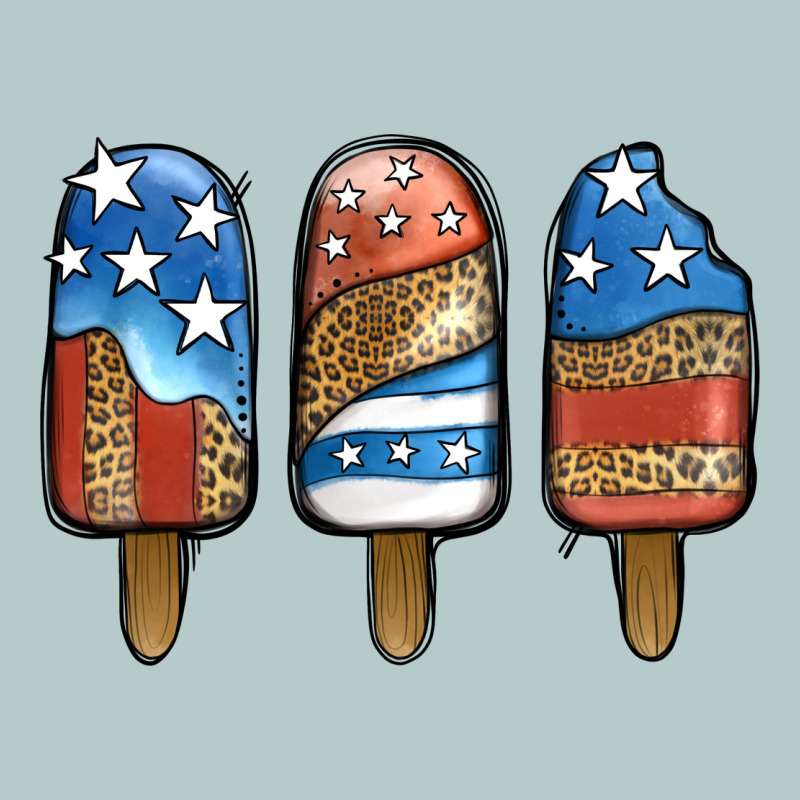 Patriotic Leopard Popsicles Heavy Core Tee by Jasminsmagicworld | Teevron