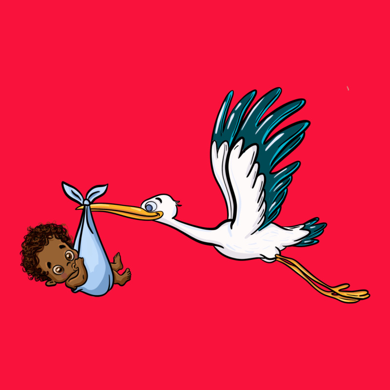 Stork With Black Baby Boy Classic Tee by BarkalooDesign | Teevron