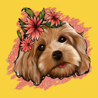 Cockapoo Floral Pink Glitter Premium Sweatshirt | Teevron