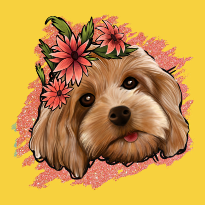 Cockapoo Floral Pink Glitter Premium Sweatshirt by Jasminsmagicworld | Teevron