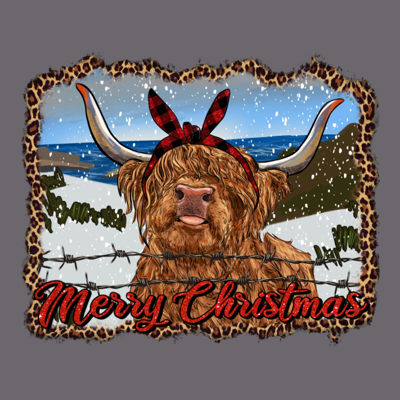 Merry Christmas Highland Cow With Farm Premium Sweatshirt by RanaPortraitStore | Teevron