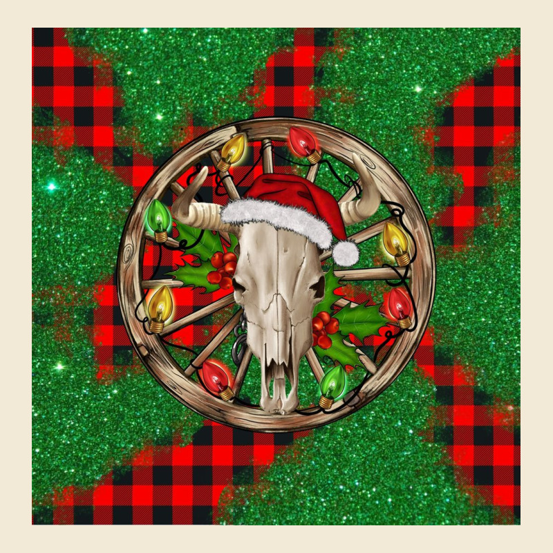 Christmas Bull Skull Premium Hoodie by BarkalooDesign | Teevron