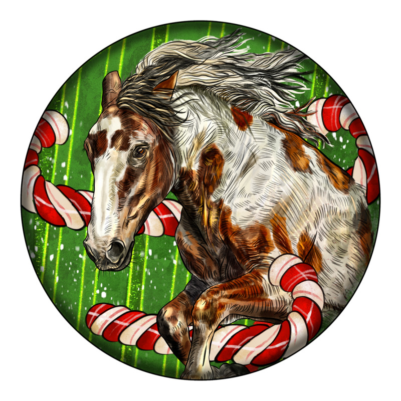 Horse Christmas Ladies Tee by LillyAllenDesigns | Teevron